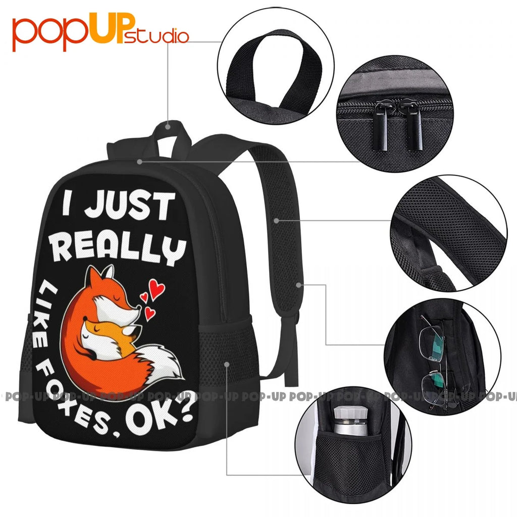 Foxes Backpack Large Capacity Swimming Riding Backpack