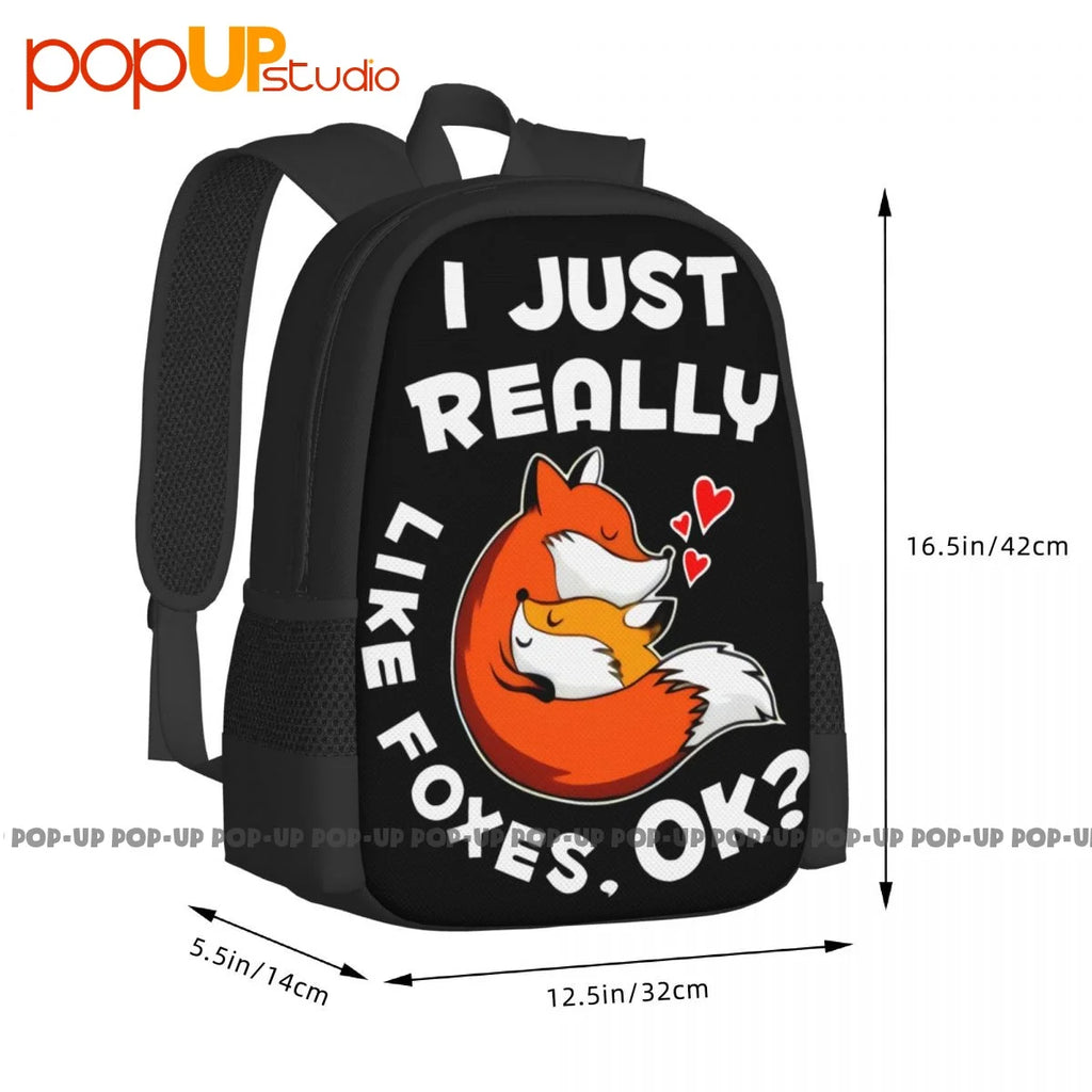 Foxes Backpack Large Capacity Swimming Riding Backpack
