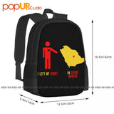 Heart In Saudi Arabia Map Backpack Large Capacity Swimming School Sport Bag