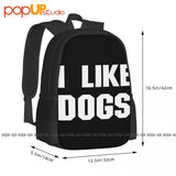 Dog Bulldog Poodle Backpack Large Capacity Gym Portable Storage Bag
