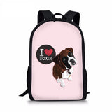 Boxer Dog School Bag for Boys and Girls