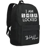 Sherlock Bag Name Print Boys Girls School Book Bag