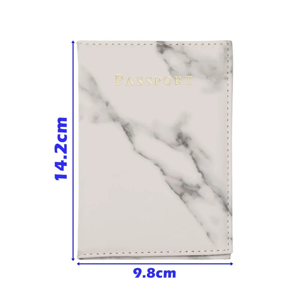 Waterproof Marble Pattern Passport Cover Holder World Bag Protector