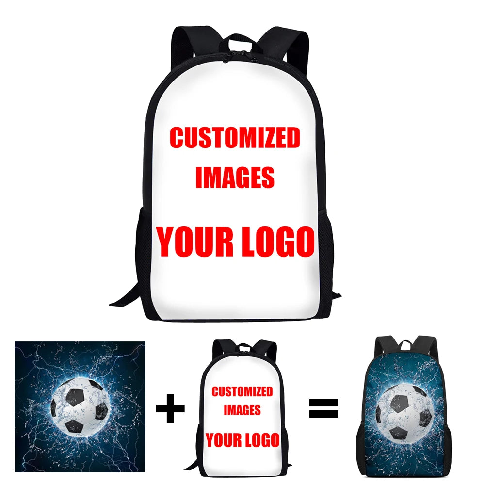 3D Husky Print School Backpack for Teens