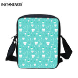 Cartoon Tooth Printed Green Mini Shoulder Bag for Boys