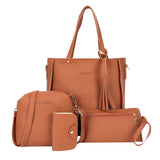 4pcs Woman Bag Set Female Purse and Handbag Four-Piece Shoulder Bag Tote