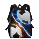 Ice and Fire Backpack 3D Printed Boy Football Pattern SchoolBag