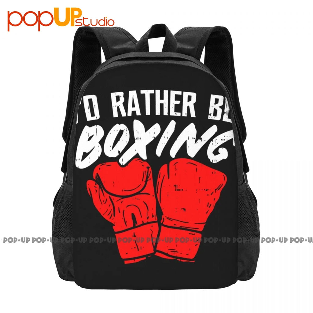 Boxing Graphic Statement Backpack with Gloves