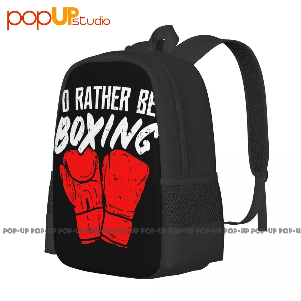 Boxing Graphic Statement Backpack with Gloves