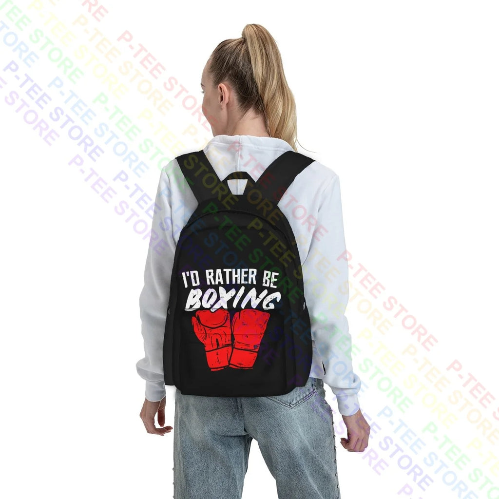 Boxing Graphic Large Capacity Backpack Gym Tote Bag