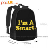 Smart Funny Graphic Backpack Large Capacity Bookbag Shoe Bag Storage Bag