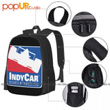 Indycar Racing Series Backpack Large Capacity Travel Beach Bag Gym Tote Bag