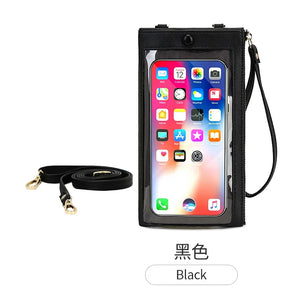 Touch-screen Mobile Phone Bag Crossbody Shoulder Bag Female Leather Handbag