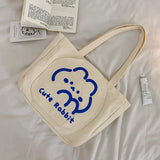 Casual Canvas Shoulder Bag for Girls - Larger Capacity Tote