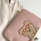 Ins Korea IPad Pouch for IPad Pro Air Cartoon Bear Sleeve Case Bag 11 13 15 Inch