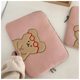 Ins Korea IPad Pouch for IPad Pro Air Cartoon Bear Sleeve Case Bag 11 13 15 Inch