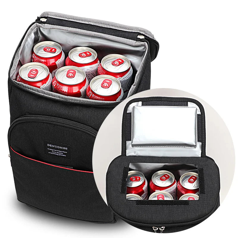 Insulated Cooler Bag With Corkscrew Leakproof Ice Beer Cooler Backpack