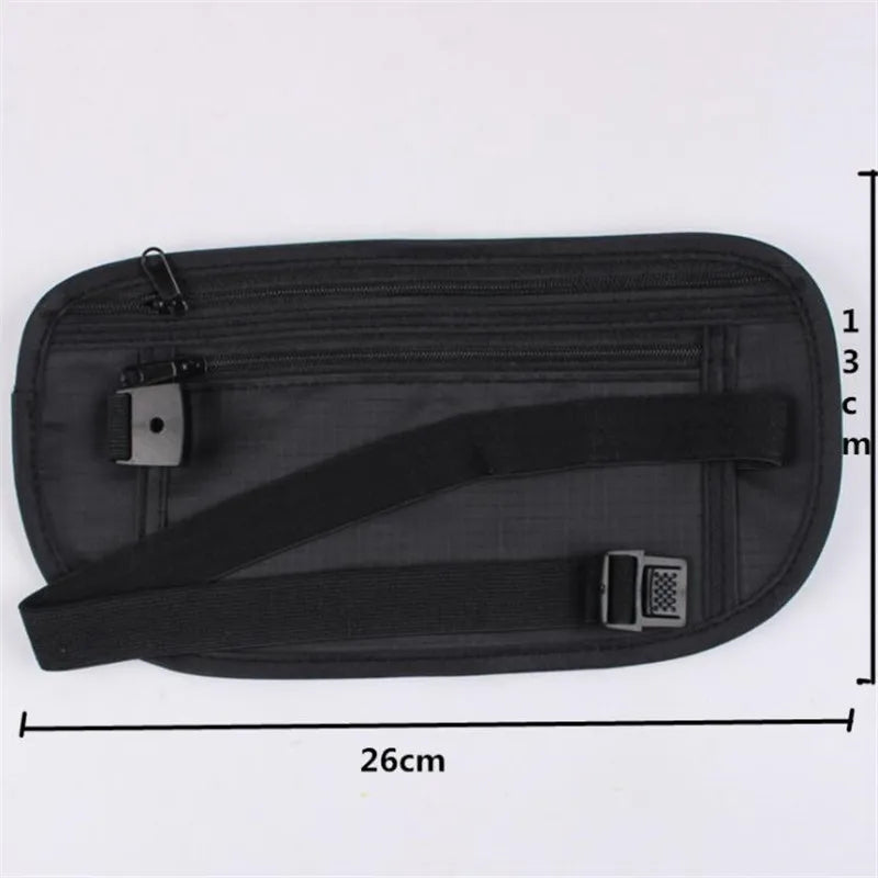Invisible Travel Money Belt Bag Anti-Theft Waist Pack