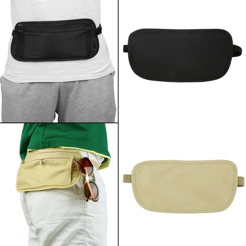 Invisible Travel Waist Packs Pouch for Passport Hidden Security Wallet