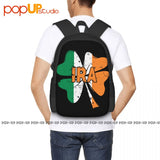 St Patricks Shamrock Ireland Flag Army Pride Backpack