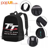 Isle Of Man Tt Racing Motorcycle Backpack Gym Shopping Bag