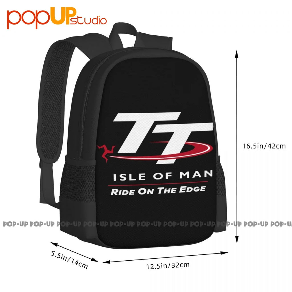 Isle Of Man Tt Racing Motorcycle Backpack Gym Shopping Bag