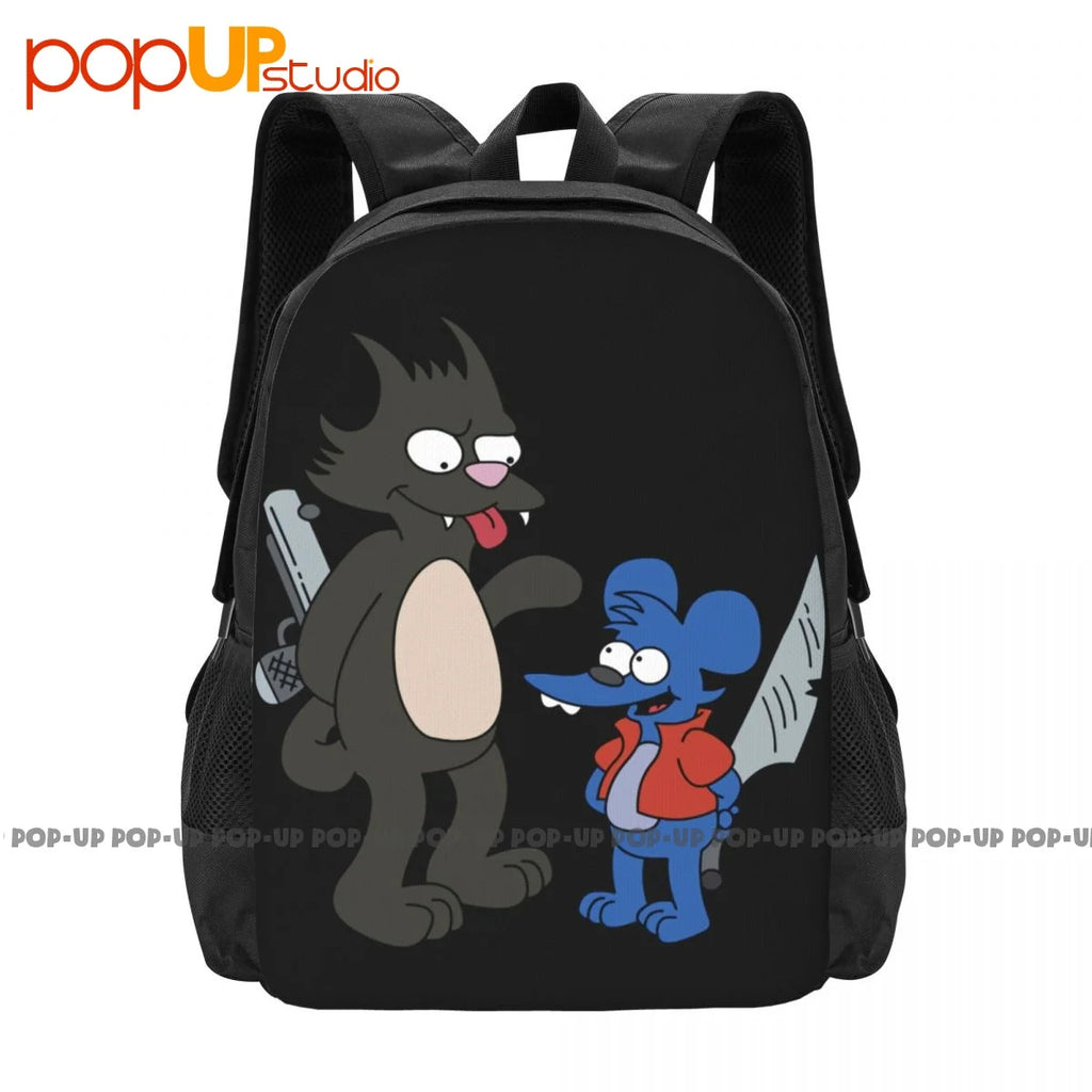 Itchy Scratchy Sport Backpack Large Capacity School Swimming Eco Friendly Bags