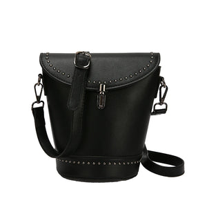Buckle Leather Crossbody Bag for Women Spring Messenger Shoulder Bag