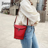 Buckle Leather Crossbody Bag for Women Spring Messenger Shoulder Bag