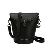 Buckle Leather Crossbody Bag for Women Spring Messenger Shoulder Bag