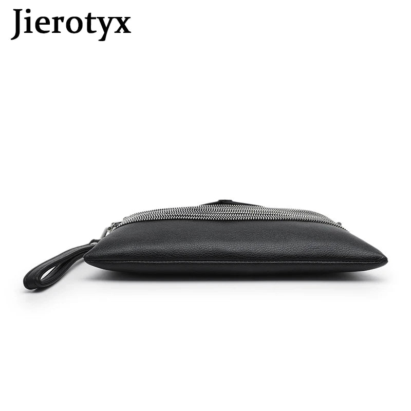 Tassel Chain Leather Envelope Clutch Crossbody Bag