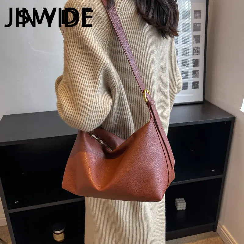 Bucket Shoulder Side Bag for Women Big Crossbody Bag Female Winter Handbags