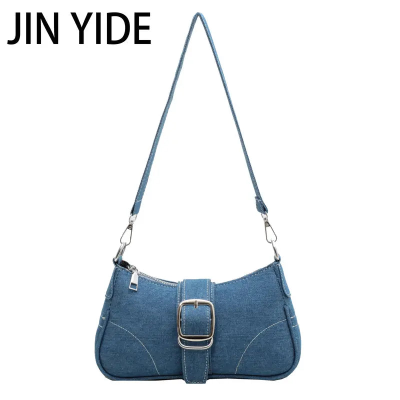 Denim Chain Tote Bag Armpit Bag for Women