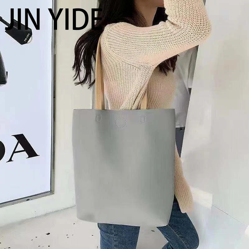 Women's Solid Shoulder Bag Large Capacity Tote Bag