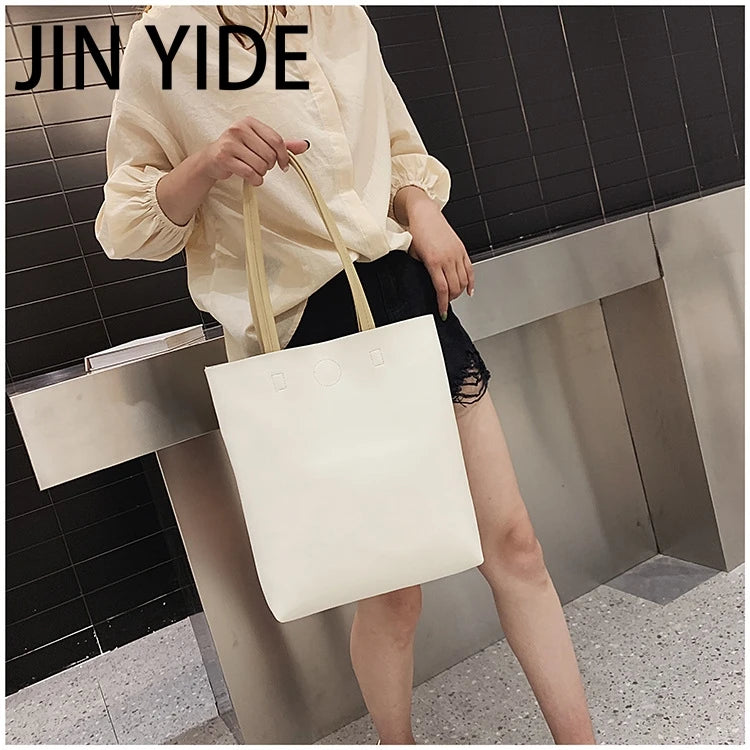 Women's Solid Shoulder Bag Large Capacity Tote Bag