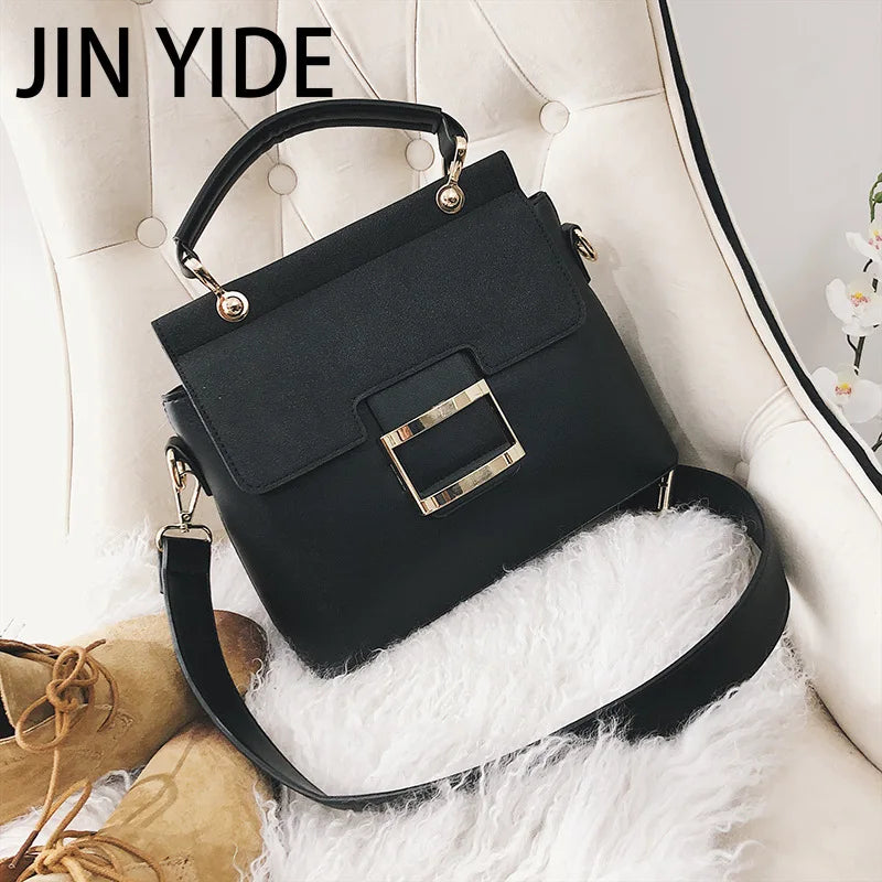Vintage Crossbody Shoulder Bag Buckle PU Leather Handbag