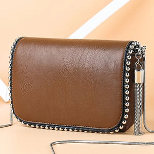 Small Crossbody Messenger Bag Chain Handbag with Tassel
