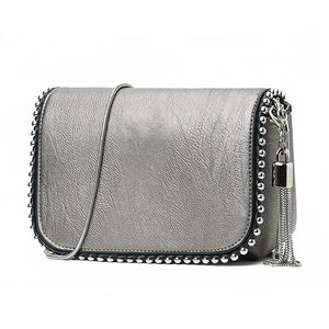 Small Crossbody Messenger Bag Chain Handbag with Tassel