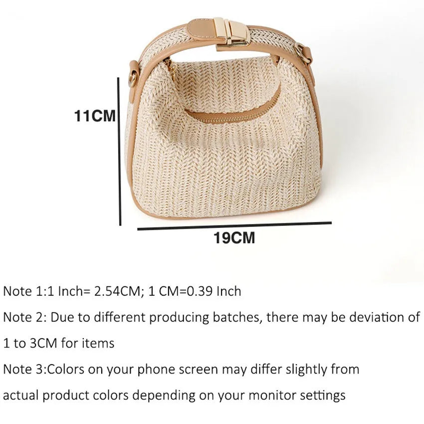 JNKET Summer Women's Straw Bag Crossbody Sling Travel Handbag