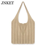 JNKET Retro Knitted Shoulder Bag Casual Crossbody Sling Bag
