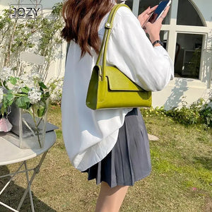 Women's PU Leather Shoulder Bag Underarm Sling Tote for Summer