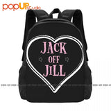 Jack Off Jill Band Heart Backpack Large Capacity Bookbag Eco Friendly