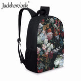 3D Flowers Printing Schoolbag for Children