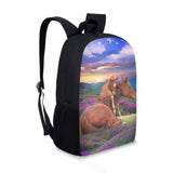 3D Printed Horse School Bag for Kids Large Capacity Backpack