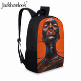 Artistic Girl Pattern Print School Bag Teen Girls School Backpack