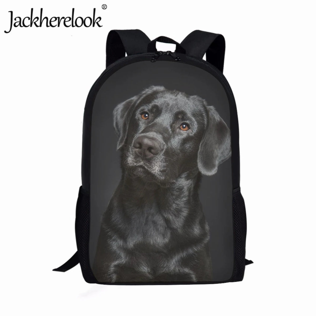 Jackherelook Dog 3D Printing School Bag 17inch Travel Bag