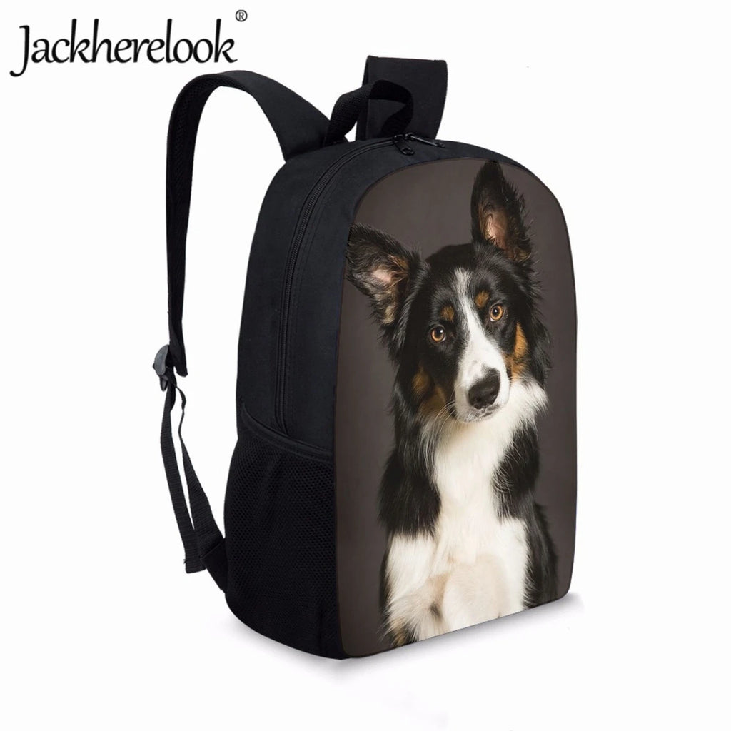 Jackherelook Dog 3D Printing School Bag 17inch Travel Bag