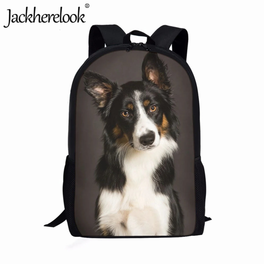 Jackherelook Dog 3D Printing School Bag 17inch Travel Bag