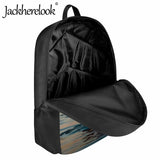 Deep-Sea Whale Pattern Kids School Bag 17 inch Large Capacity Book Bags for Boys