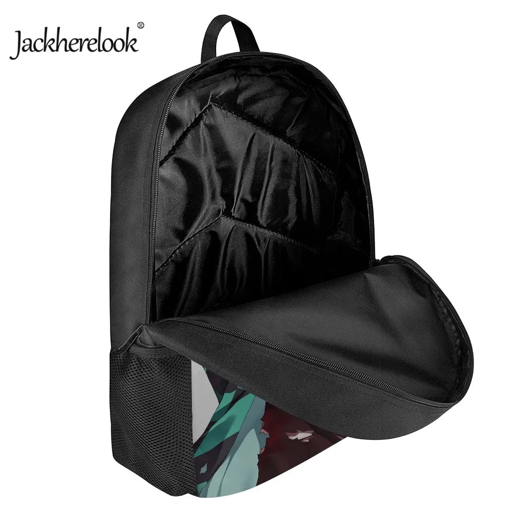 Demon Slayer Anime Print School Backpack for Kids